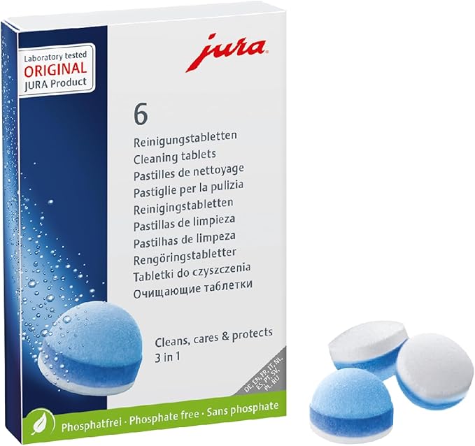Jura 24225-3-phase cleaning tablets, blue