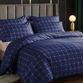 Lazzaro Double Duvet Set - Premium Microfiber Reversible Double Duvet Cover (200 x 200 cm) 3 PCs - Ultrasoft Hypoallergenic Luxury Quilt Cover Bedding Sets with Zipper Closure