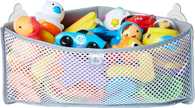 Munchkin High'n Dry Corner Bath Toy Organiser, Grey