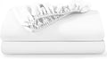 Single Fitted Sheets 2 Pack – White (91x190cm) up to 25cm Deep Bed Sheets