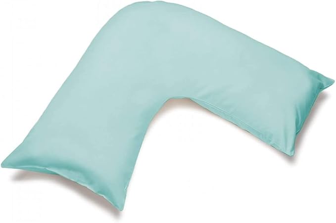 V Shaped Luxury Support Pillow Orthopaedic Maternity Extra Filled For Neck And Back Support (Blue)
