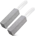 2-Pack Pumice Stone for Toilet Cleaning, Heavy Duty Limescale & Hard Water Remover with Handle – Safe for Porcelain, Ceramic, Toilet Bowl Rings and Bathroom Surfaces