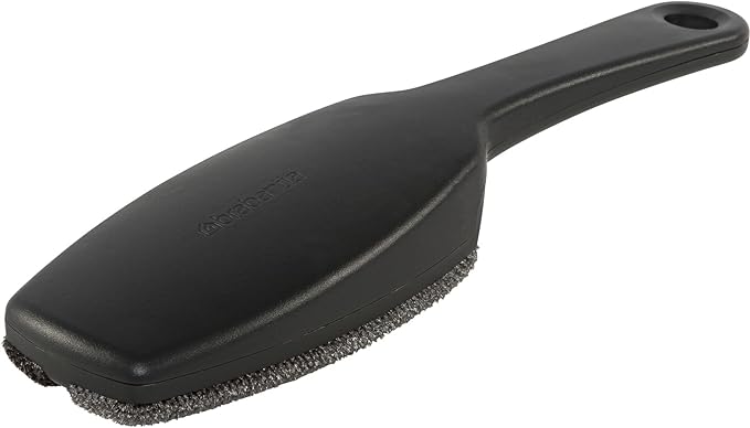 Brabantia - Clothes Brush - Lint Remover for Clothes - Removes Lint, Dust & Pet Hair - Double Velour Pads - Ergonomic Grip - Upholstery Fabric Cleaner - Dark Grey - 24.5 x 3.5 x 6.5 cm
