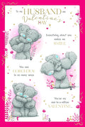 Me to You Tatty Teddy Valentine's Day Card 'To My Husband' 6 x 9" - Official Collection