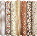 7PCS Fat Quarters Fabric Bundles, 50cm x 50cm Fabric Bundles, Quilting Cotton, Bundle Quilting Craft FA-BRIC, Precut Easter & Spring Cotton FA-BRIC for DIY Crafts, Sewing, Patchwork, Home Decor