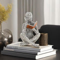 Modern Abstract Reading Figure Unique Home Decor for Bedroom, Desk, Office for Friends
