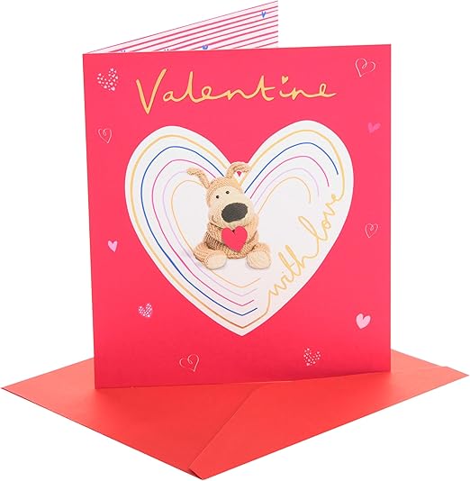 Boofle | Valentine's Day Card | I Love You Presents | Her/Him | Cute Design | With Envelope | 15.9 x 18.4 cm