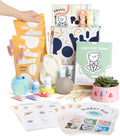 Pott'd at Home Pottery Kit for Adults, Air Dry Clay Kit for Beginners, Valentines Decorations, Craft Kit for Adults with Air-Dry Clay, Tools, Paints, Brushes, Sealant, Guides, Perfect Valentines Gifts