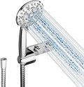 Cobbe Shower Head and Hose with Holder, High Pressure Shower Head with 8 Spray Modes, Universal Powerful Flow Showerhead, Water Saving for Low Water Pressure, Chrome
