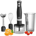 5-in-1 Hand Blender Set, Immersion Stick Blender, Compact Food Processor, Fruit and Veg Mini Chopper, Stainless Steel Blades, 500ml Blender Bowl, 700ml Beaker 350W