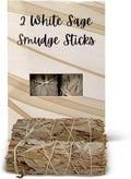 VIE Pack of 2 White Sage Smudge Sticks(4”)–Premium,Natural & Ethically Sourced for Smudging,Home Cleansing,Meditation & Energy Healing | Remove Negative Energy & Bad Vibes | Spiritual & New Home Gift