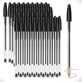 G4GADGET 50 Pack Black Ballpoint Pens – Medium Tip for Smooth, Smudge-Free Writing – Long-Lasting Ink – Comfortable Grip for Office, School & Home Use