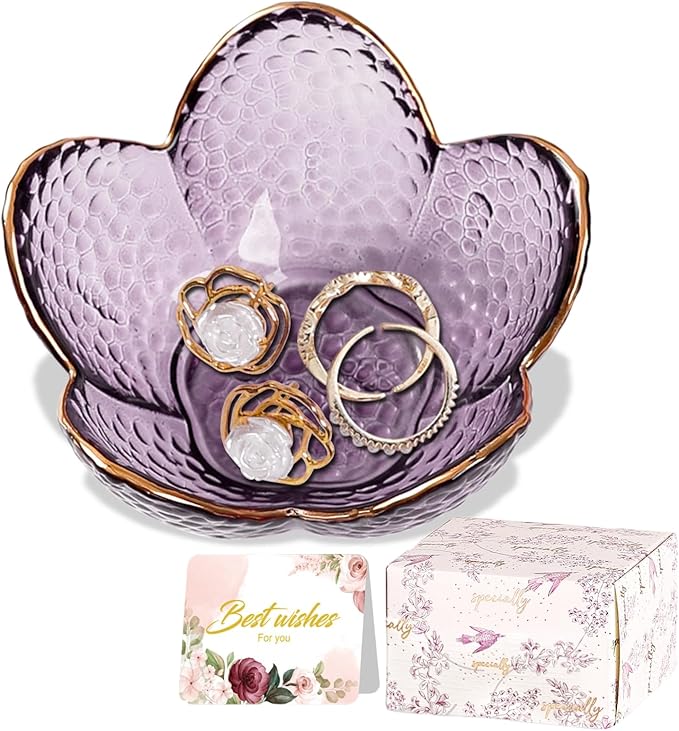 Gifts For Women Trinket Dish Unique Birthday New Home Gifts For Women Her Jewellery Tray Cute Room Decor Aesthetic Bedroom Accessories Ring Dish Holders Small Friendship Christmas House Warming Gifts