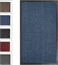 SG Traders Washable Door Mats - Non-Slip Rubber Backed Doormats Indoor & Outdoor - Highly Absorbent Door Mats, Floor Mat, Kitchen Mat, Perfect Dust Grabbing Doormats Dirt Trapper (50x80cm - Blue)