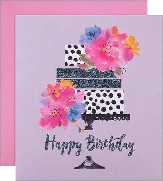 Hallmark Birthday Card 'Cake' - Contemporary Design