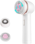 MYCARBON Face Brush IPX7 Waterproof Electric Facial Cleansing Brush Device Beauty Skin Machine for Deep Cleaning/Gentle Exfoliating/Massaging/Tighten Skin(Beige) (White)