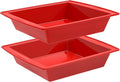 SILIVO Silicone Brownie Tin 20cm, 2Pcs 8 inch Square Cake Tins for Baking, 8x8 Square Silicone Baking Trays for Brownie, Chocolate Cakes