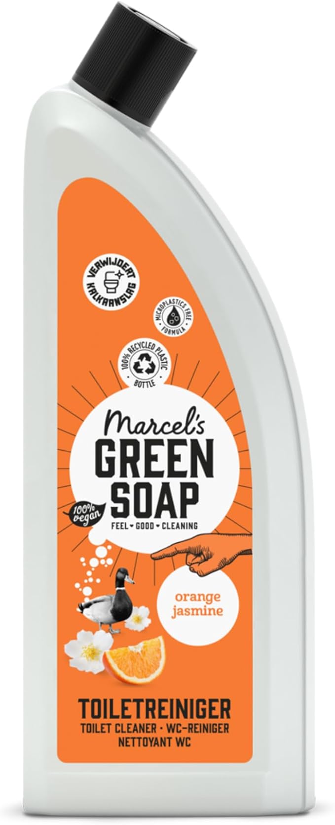 Marcel's Green Soap - Toilet Cleaner Orange & Jasmine - Kill bacteria and leave a fresh scent without bleach - Eco friendly - Vegan - 98% Biodegradable - 750 ML