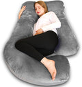 Chilling Home Pregnancy Pillow, 55 inches Maternity Pillow for Pregnant Women, Comfortable J Shaped Full Body Pillow Pregnancy Pillows for Sleeping, with Washable Cover (Dark Grey)