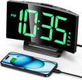 GOLOZA Digital Alarm Clock for Bedrooms, Digital Clock with Customizable Night Mode, 5 Levels Brightness+Off, 2 Volume, 3 Alarm Tones, Snooze, USB Charging Port, Power-Off Memory, 12/24H/DST Beside