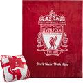 Liverpool F.C. Fleece Bed Blanket Soft Sofa Throw for Bedroom Travel Home Decor 125 x 150cm, Birthday Gifts for Men (Red)