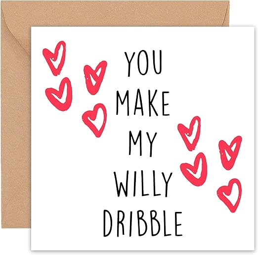 Funny Valentines Day Card | Rude Valentine Cards | For Him Her Boyfriend Girlfriend Husband Wife Men Woman Fiancé Fiancee | Gay LGBT | Handmade Luxury | Nice Silly Sexy Cheeky Big | 15cm