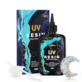 UV Resin 100g, Upgraded UV Resin Kit Crystal Clear UV Resin Hard, UV Cure Resin Ultraviolet Epoxy Resin Hard for Jewelry Making, DIY Crafts - Low Odor