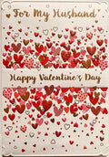 Valentines Card For Husband Hearts Design Valentine's Day Card