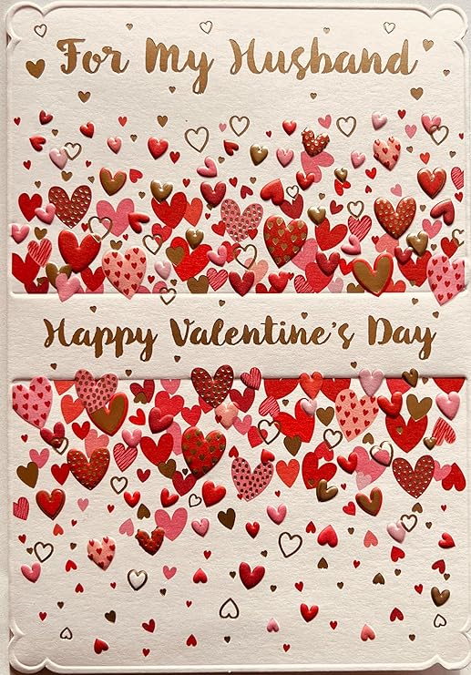 Valentines Card For Husband Hearts Design Valentine's Day Card