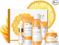 LAIKOU Skincare Set, Vitamin C Serum for Face Skin Care Sets & Kits - Cleanser, Toner, Serum, Eye Cream & Face Cream, Facial Care Kit for Radiant Skin, Anti Aging Gift Set for Women Teenage Girls 5pcs