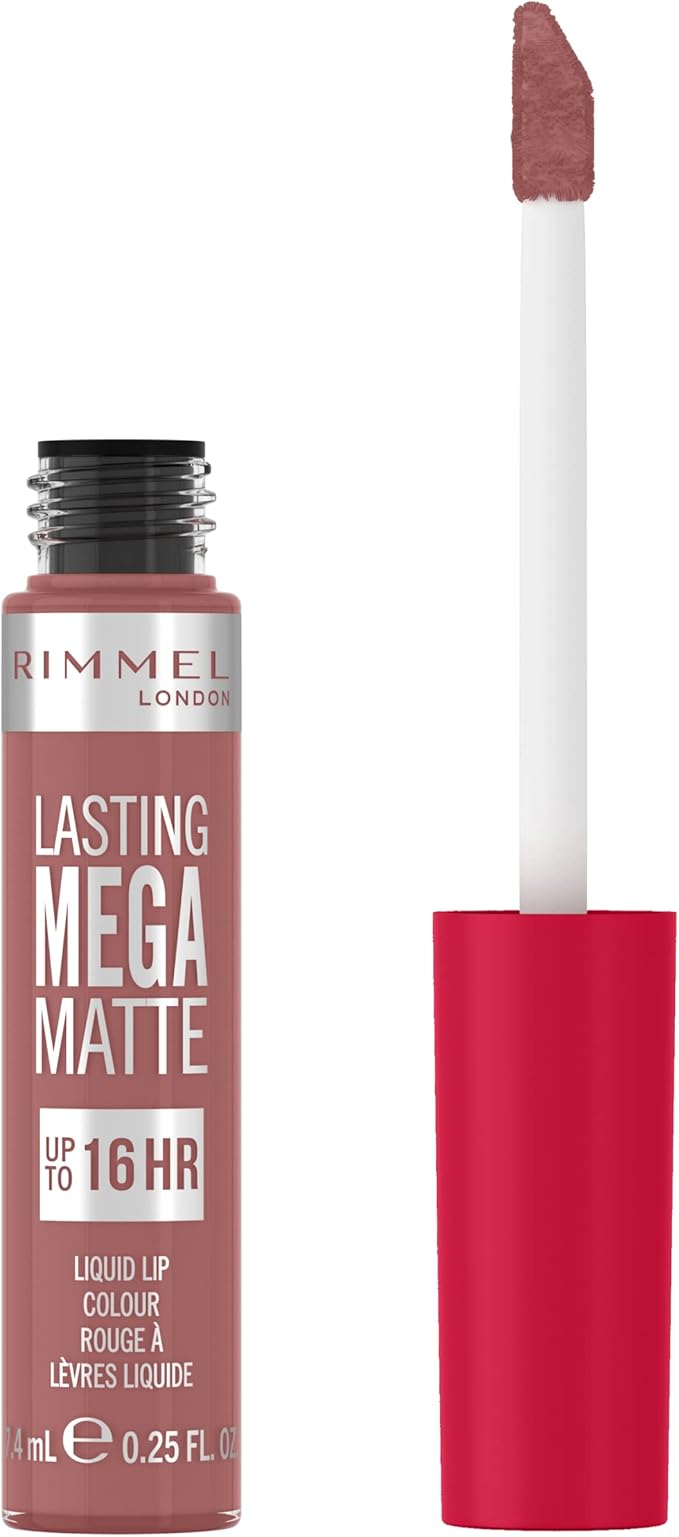 Rimmel London Lasting Mega Matte Liquid Lipstick, Long-Lasting, Hydrating, Vegan Formula - 110 - Blush, 7.4ml