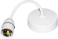 Caldarax Ceiling Pendant Light Fitting, B22 Lamp Holder, 6”(150mm), White Plastic Light Bulb Holder, Ceiling Rose for Kitchen Island Living Room Bedroom Dinning Room Lightings