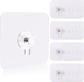 20 Pcs Self-Adhesive Picture Hooks, 6kg Load Capacity, No Drilling or Nailing Required,Transparent Waterproof Heavy Duty Wall Stickers for Bathroom Kitchen