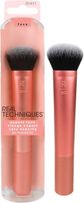 Real Techniques Expert Face Makeup Brush, For Liquid and Cream Foundation, Blush, and Bronzer, Buildable Coverage for Base Makeup, Dense, Synthetic Bristles, Vegan and Cruelty-Free, 1 Count