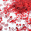 Red Heart Shape Table Confetti, 30g Metallic Foil Shiny Glitter Sequins for Birthday, Wedding, Christmas, Engagement, Valentine's, Bridal Shower Decorations