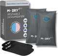 M-Dry 2 Car Dehumidifier Bag- Reusable Moisture Absorber | Sleek Grey Design | Prevents Damp, Condensation, Mould & Odour | Eco- Friendly | Leakproof | Home, Kitchen, Cupboard & Interior.