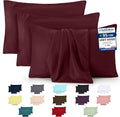 Utopia Bedding - 4 Pack Pillow Cases - OEKO-TEX - Standard Size 50x75 cm - 100% Brushed Microfiber Pillowcases with Envelope Closure, pillows not included - Wrinkle, Fade, & Stain Resistant - Burgundy