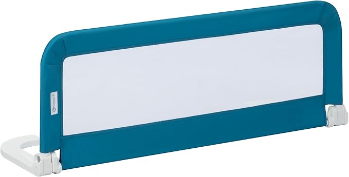 Safety 1st Portable Bed Rail, Foldable Bed Guard for Toddler Bed, 18 Months – 5 Years, Portable Travel Bed Guard, Mesh Fabric, Easy to Install, Automatic Lock, Easy to Transport, Blue
