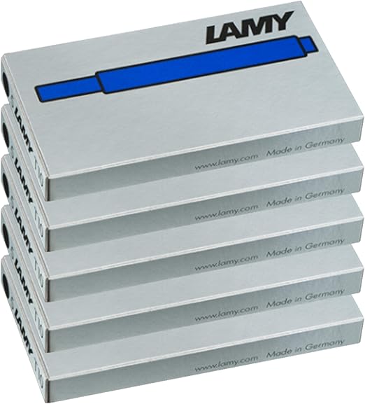 Lamy T10 Blue Ink Cartridges (5 Packs, Blue)
