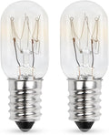 15W E14 Screw Salt Lamp Bulbs 230V, T20 Fridge Light Bulbs 2700K Warm White SES Machine Bulbs, Pygmy Bulb 15W Mini Wax Warmer Light Bulb Dimmable - 2Pack