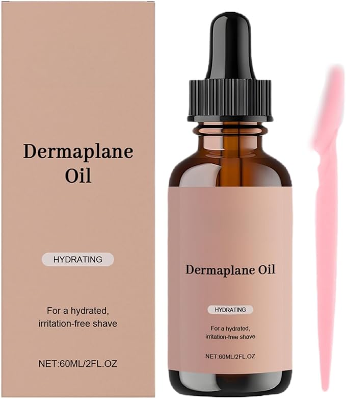 Hydrating Dermaplane Face Shaving Oil,Hydrating Shaving Inhibitor with A Tool,Facial Sha/ving Oil and Dermaplaning Kit,Ingrown Hair Remover,After Shave Oi/l for Soft Skin Care,Moisturizing Body O/il