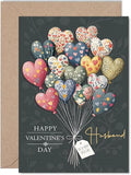 Husband Valentines Day Card - Always & Forever - Happy Valentines Card for Husband from Wife Partner, 5x7 Inch Valentine Greeting Cards