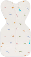 Love To Dream™ Swaddle UP™, Small 3.5-6 kg - Dinosnore Cream, Snug Fit, Supports Healthy Sleep Routine, 1.0 Tog For 20-24°C Temperature, Machine Washable Stretch Cotton, 2 Zips for Easy Nappy Change