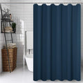 Navy Blue Shower Curtain, Mould Proof and Mildew Resistant Washable Polyester Bathroom Curtains w/12pcs Hooks (71x71inch,180x180cm)