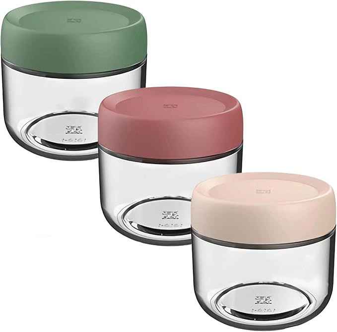 3-Pack 10oz Glass Jar with Screw Lid Leakproof Overnight Oats Container, Yogurt Jars, Yogurt Pot, Oatmeal Salad Jars, for Cereals Milk Fruit Condiment Dressing, 3 Colors (3-Pack 280ml)