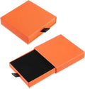 Yolev 2 Pack Jewelry Boxes, 2.9x3.1x0.7Inch Small Gift Boxes for Bracelets, Earrings, Necklaces (Orange)