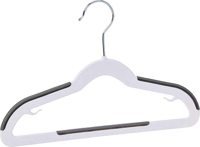 Amazon Basics Plastic Kids Hangers, 30-Pack, White