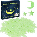 Glow in The Dark Stars for Ceiling - 205PCS Stars & 1 Moon for Kids Bedroom, Baby Room Nursery - Safe, Removable & Reusable