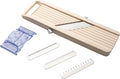 Benriner Mandolin Vegetable Slicer 6.4cm, Ivory - 3 interchangeable Stainless Steel Blades & Safety Guard - Japanese Handheld Mandolin Slicer for Shredding, Slicing & Julienning Fruit & Vegetables