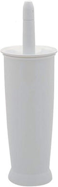Addis Closed Toilet Brush Set, Plastic, White, 12.5 x 12.5 x 39 cm, 510284
